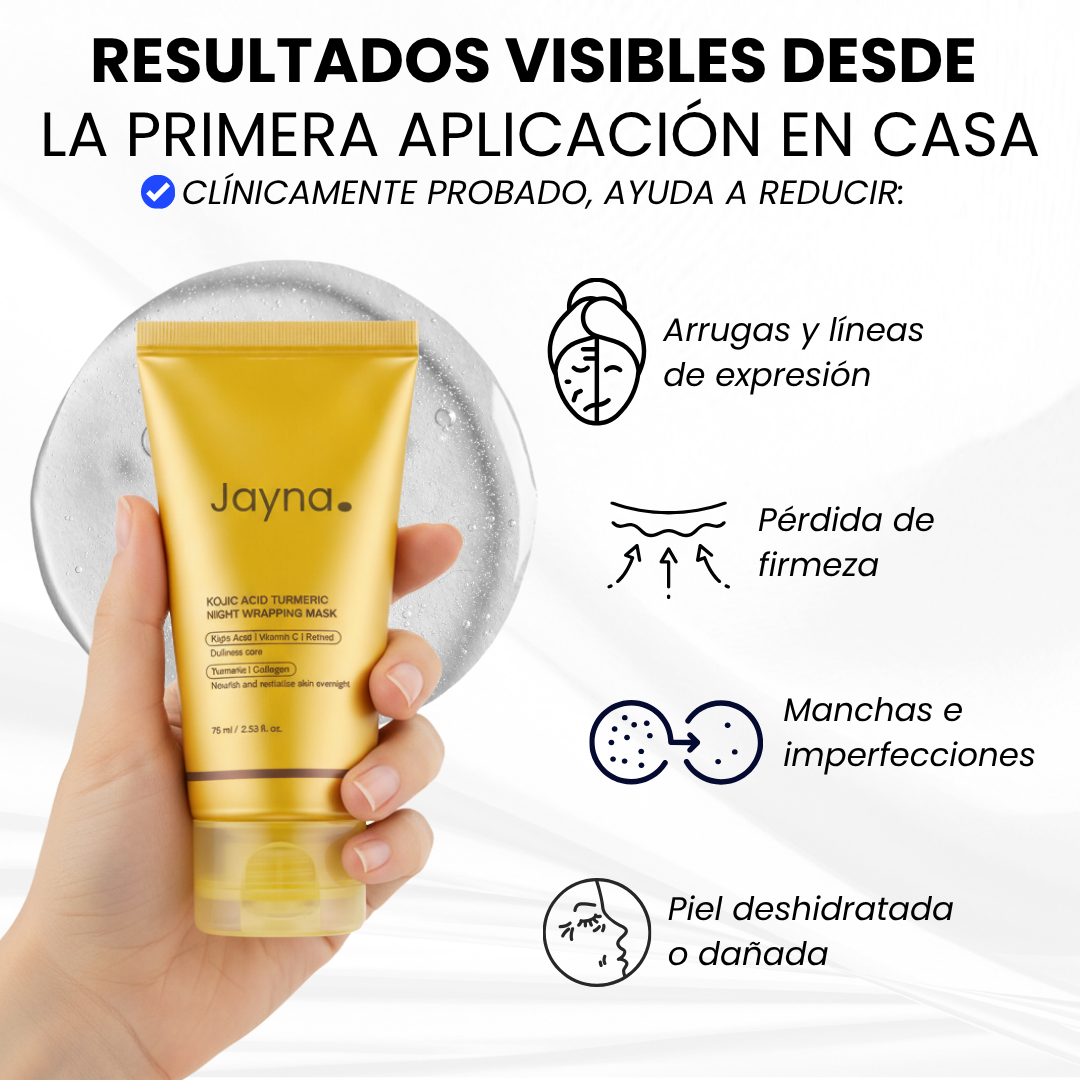 Jayna – Mascarilla Facial Coreana con Cúrcuma y Colágeno