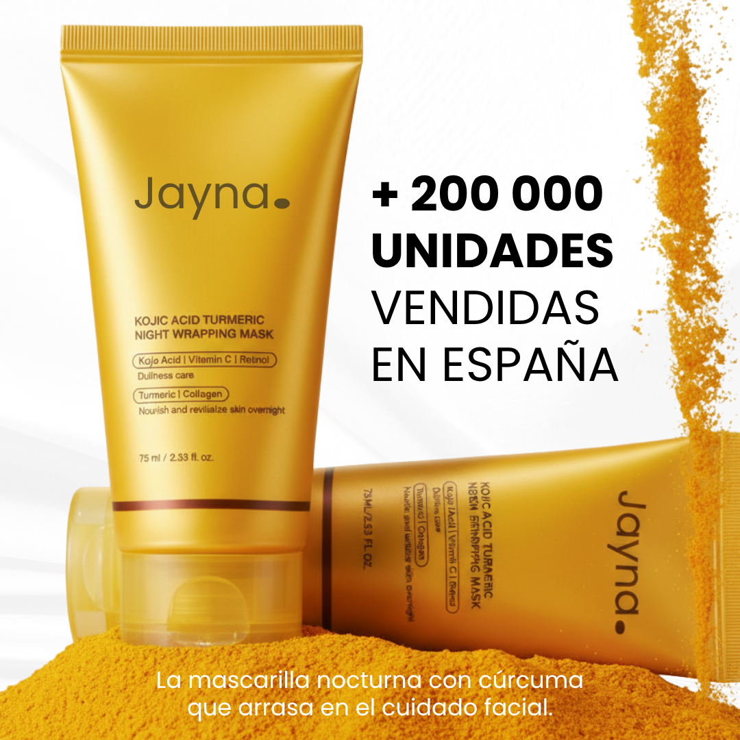 Jayna – Mascarilla Facial Coreana con Cúrcuma y Colágeno